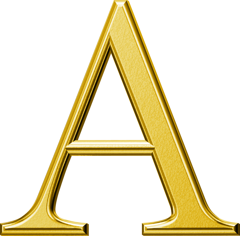 Luxury gold letter A